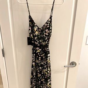 Cynthia Rowley black floral dress